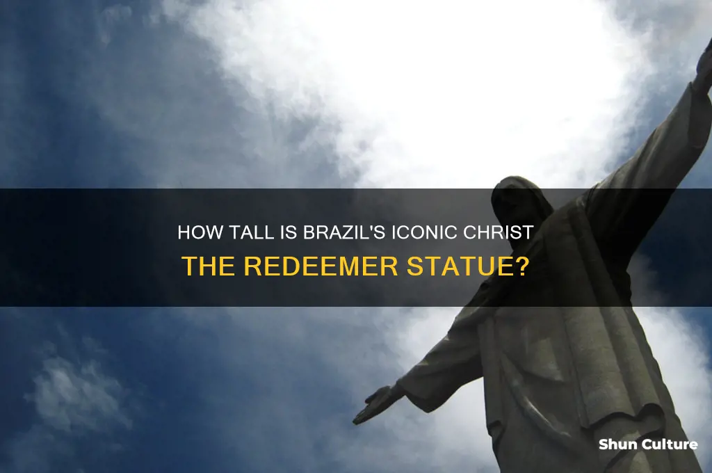 how high is the jesus statue in brazil
