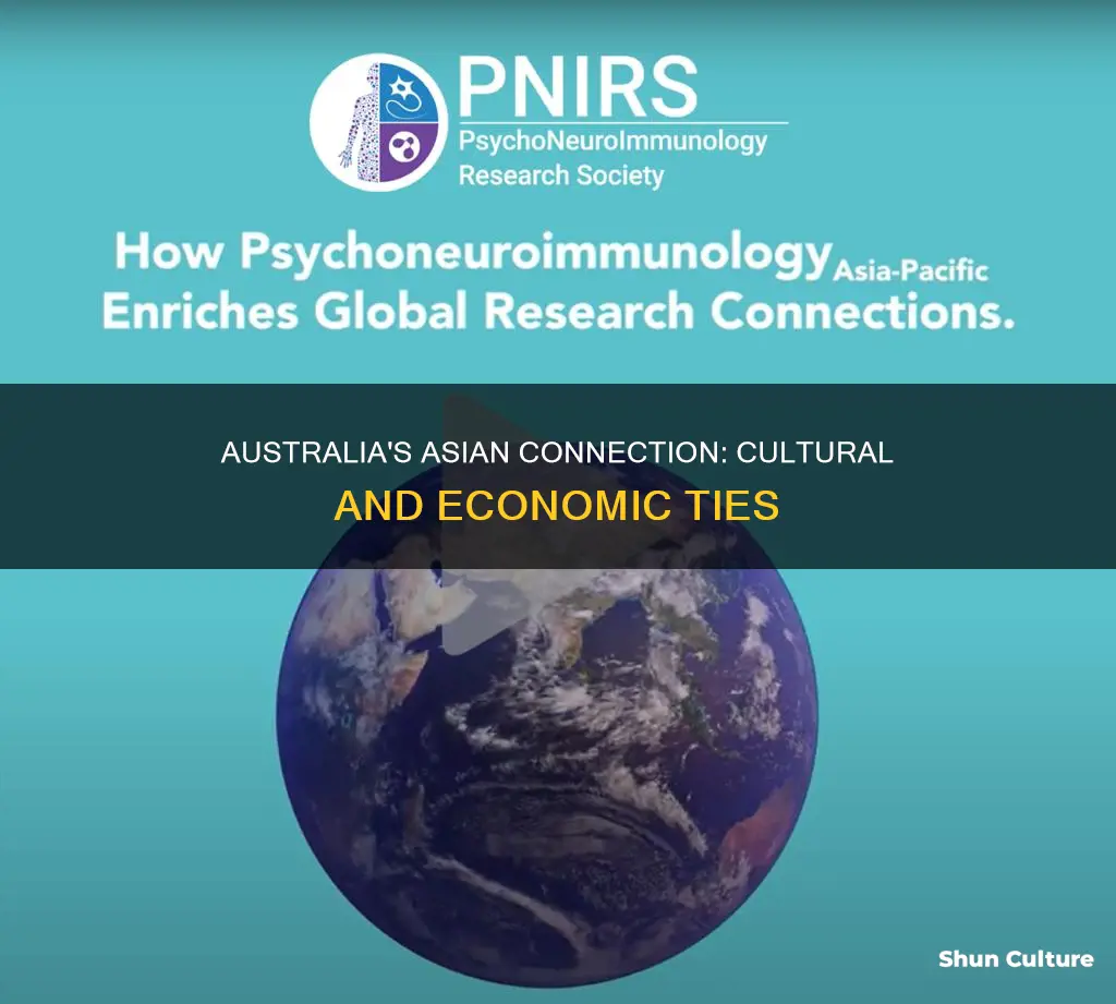how is australia connected to an asian country