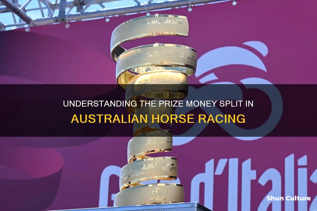 how is horse racing prize money split in australia