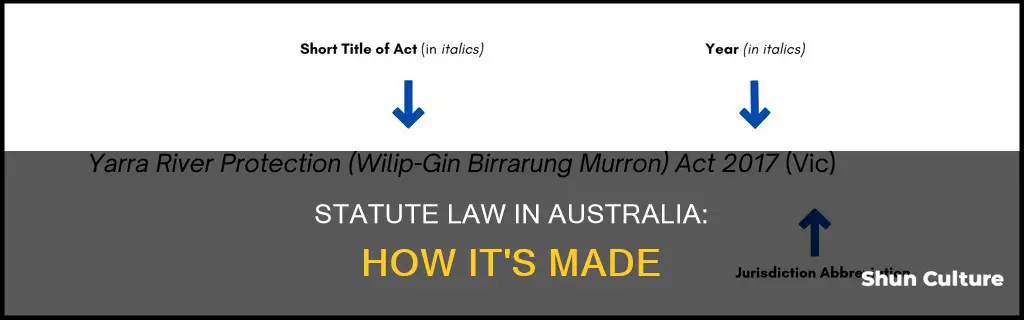 how is statute law made in australia