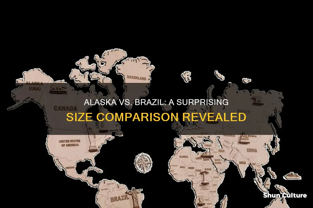 how large is alaska compared to brazil