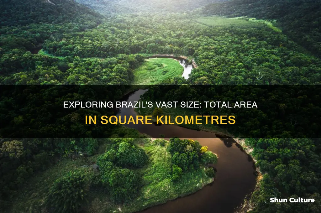 how large is brazil in square kilometres