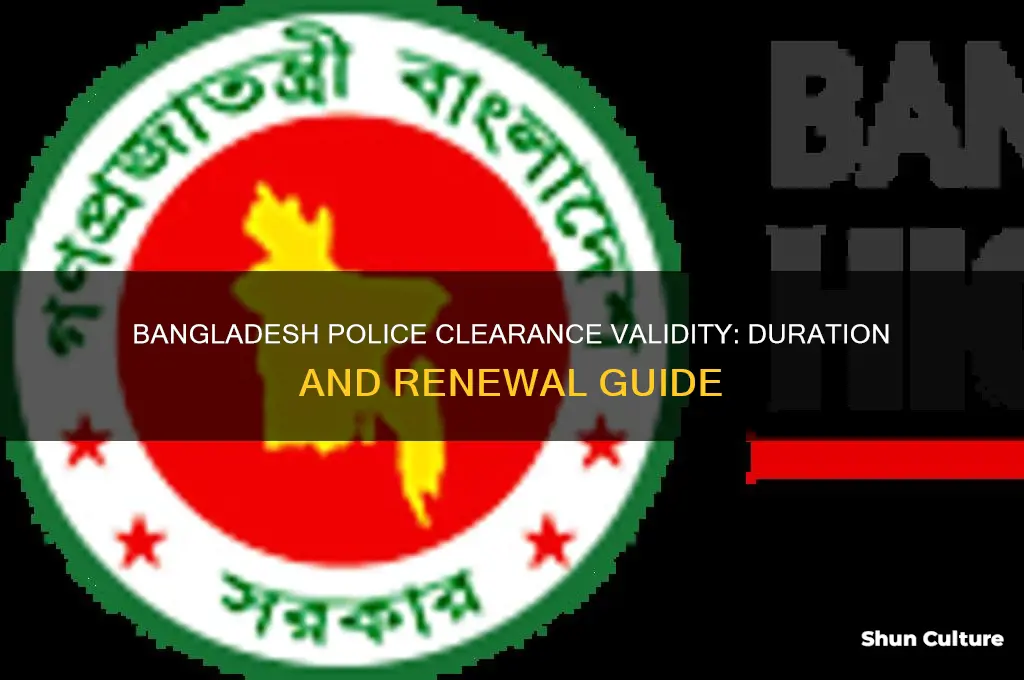 how long a police clearance is valid for in bangladesh