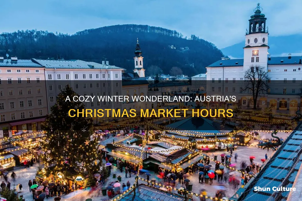 how long are christmas markets open in austria