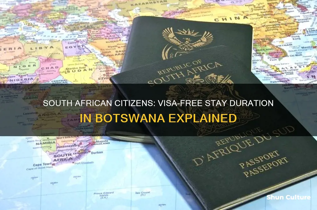 how long can a south african stay in botswana