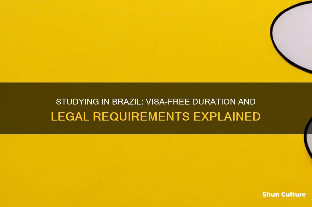 how long can I study in brazil without a visa