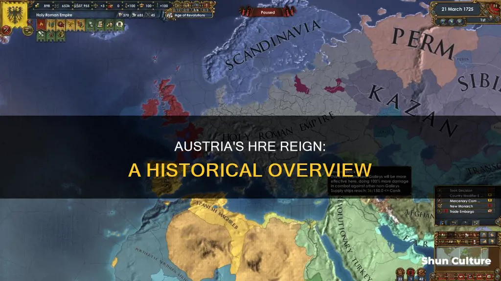 how long did austria rule the hre