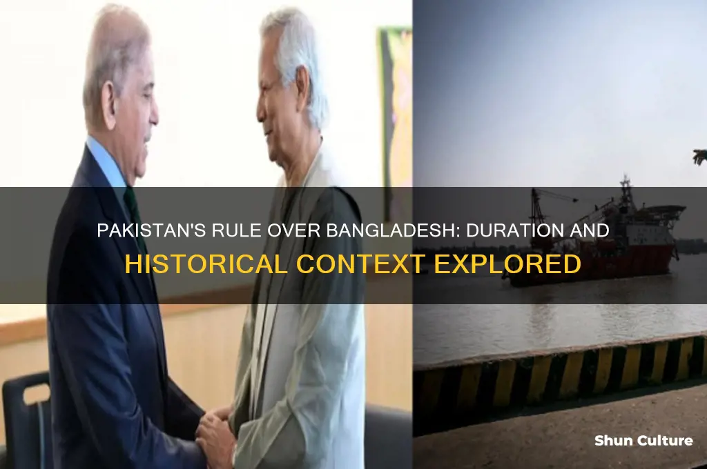 how long did pakistan control bangladesh
