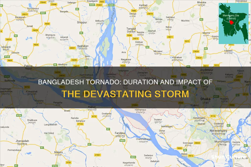 how long did the bangladesh tornado last