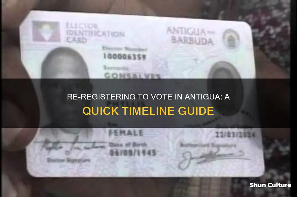 how long does re-registering to vote in antigua take