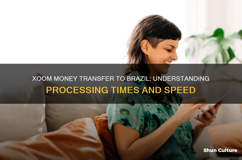how long does xoom take to transfer money to brazil