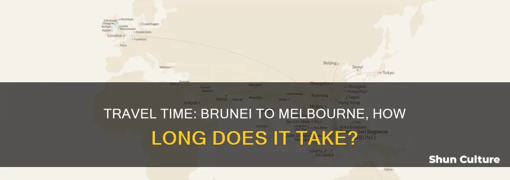 how long from brunei to melbourne