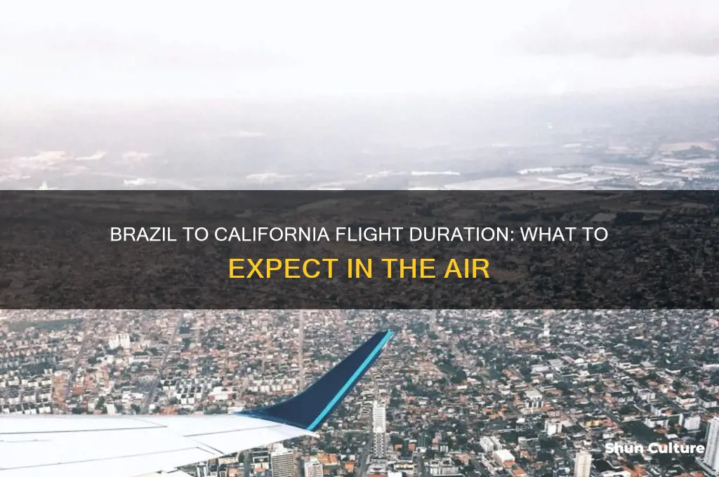 how long is a flight from brazil to california