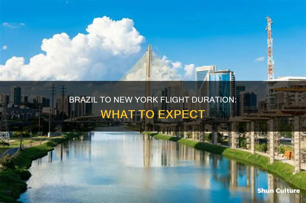 how long is a flight from brazil to new york