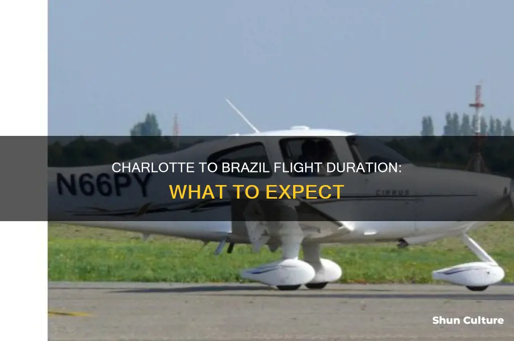 how long is a flight from charlotte nc to brazil