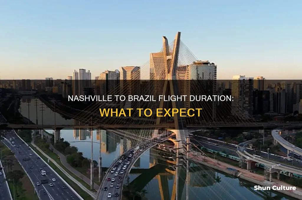 how long is a flight from nashville to brazil