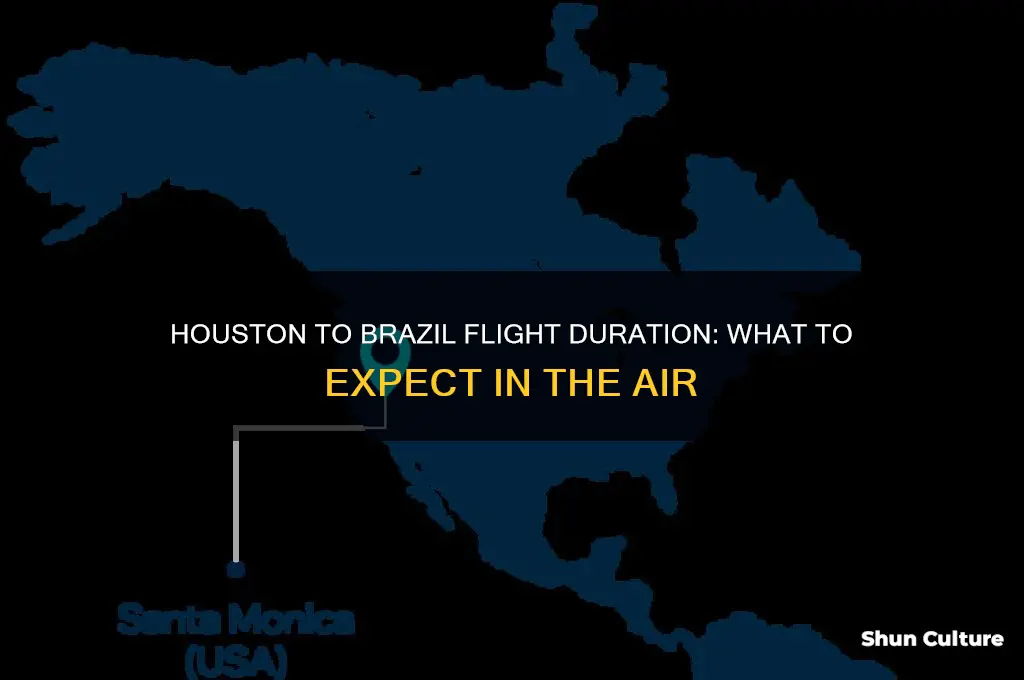 how long is flight from houston to brazil