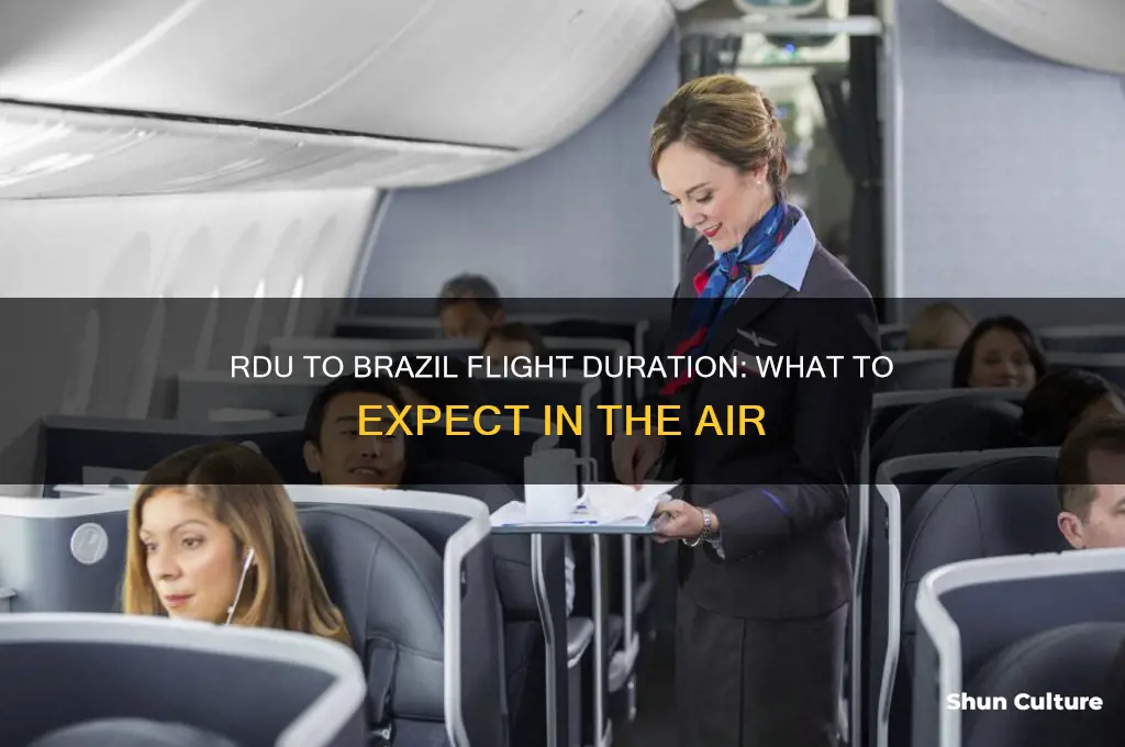 how long is flight from rdu to brazil