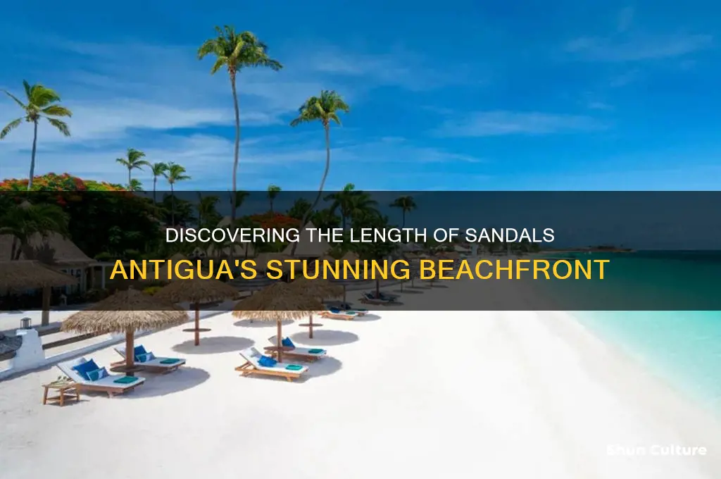 how long is the beach at sandals antigua