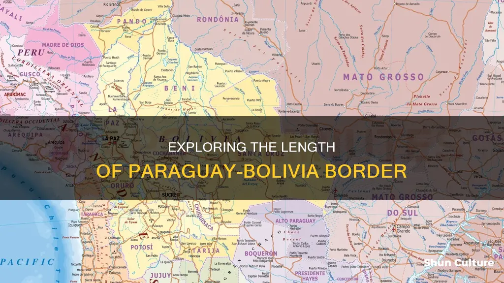 how long is the boundary between paraguay and bolivia