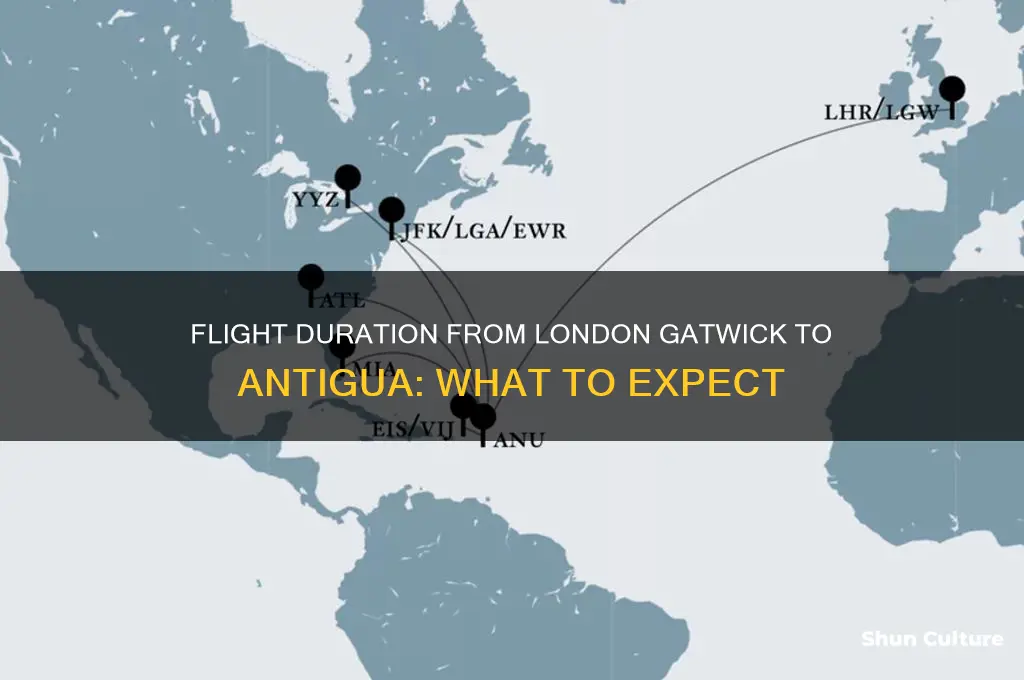 how long is the flight from lgw to antigua