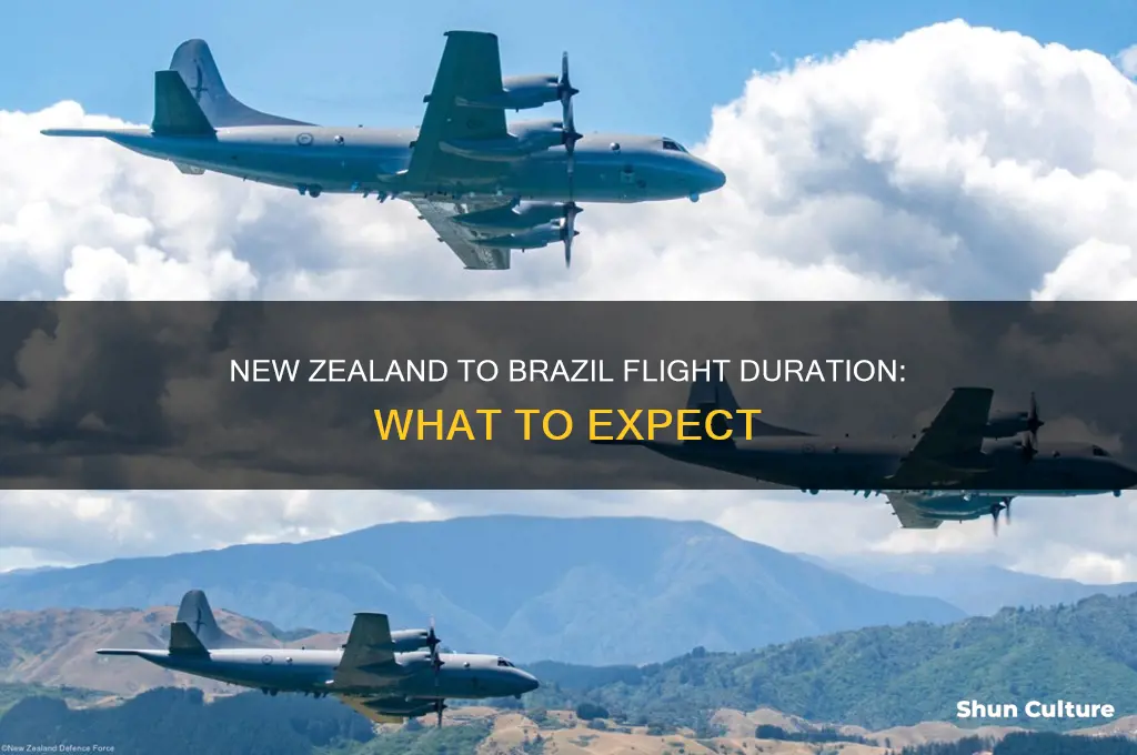 how long is the flight from new zealand to brazil