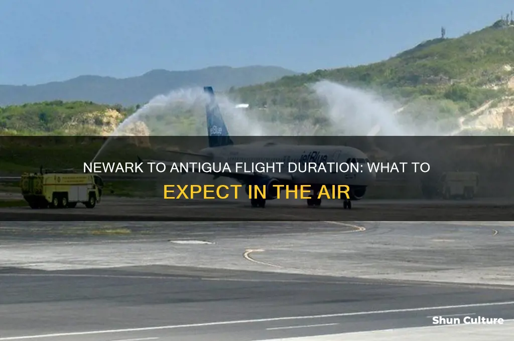 how long is the flight from newark to antigua