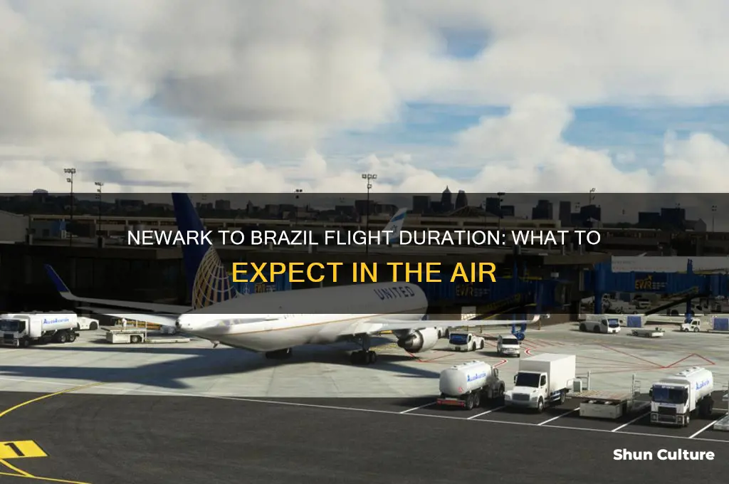 how long is the flight from newark to brazil
