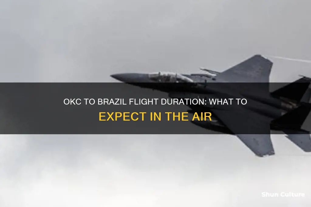 how long is the flight from okc to brazil