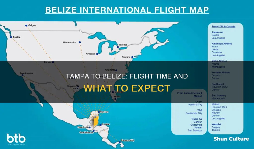 how long is the flight from tampa fla to belize