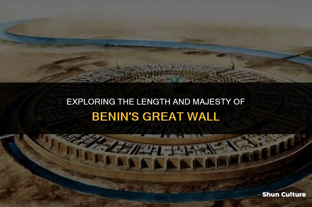 how long is the great wall of benin