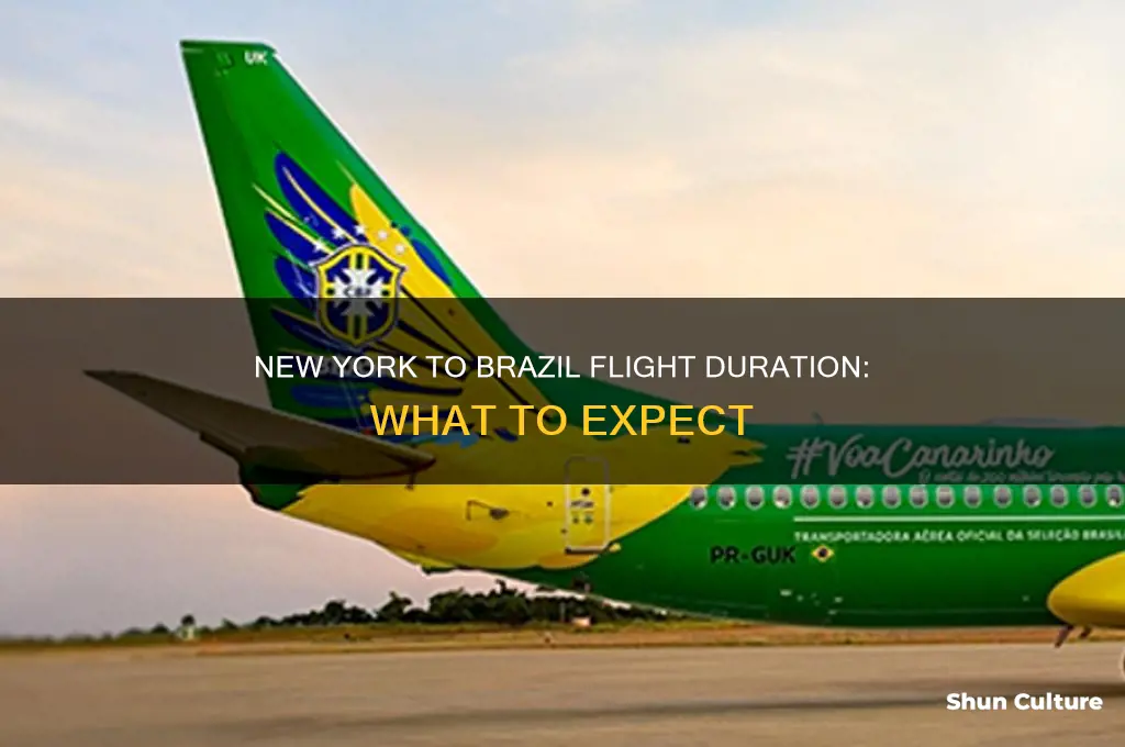 how long is the sirflight from new york to brazil