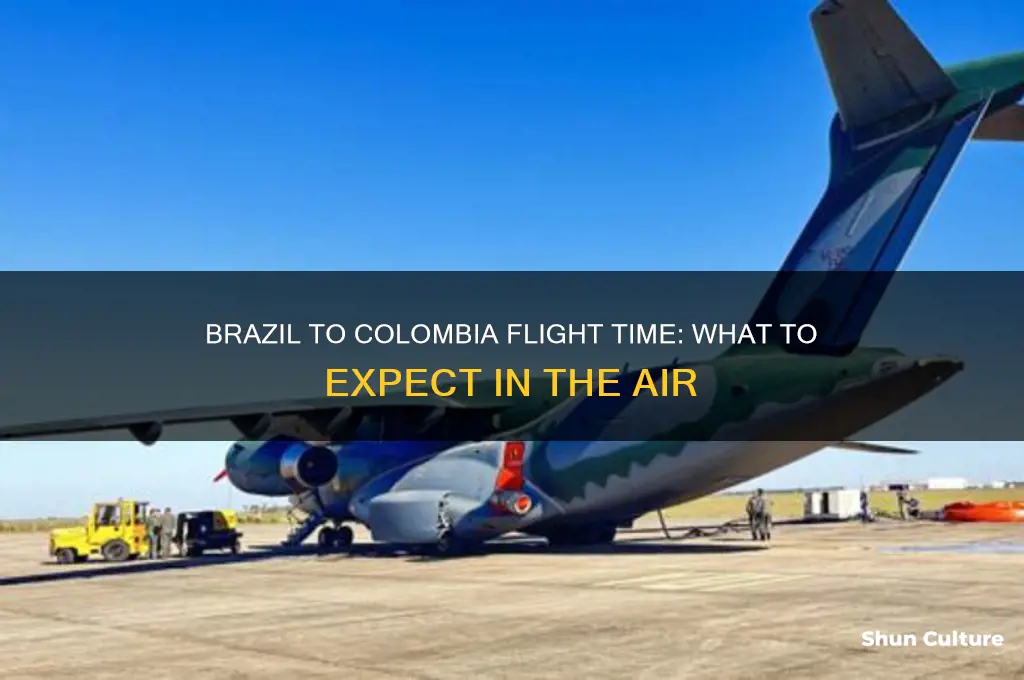 how long of a plane ride from brazil to colombia