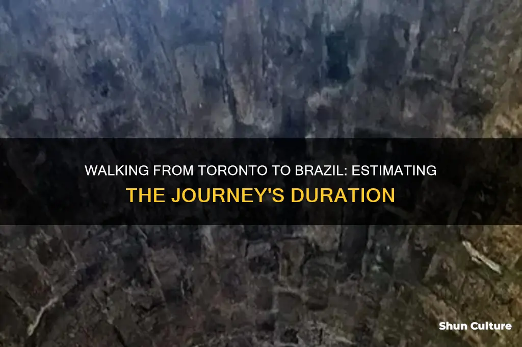 how long to walk from toronto to brazil