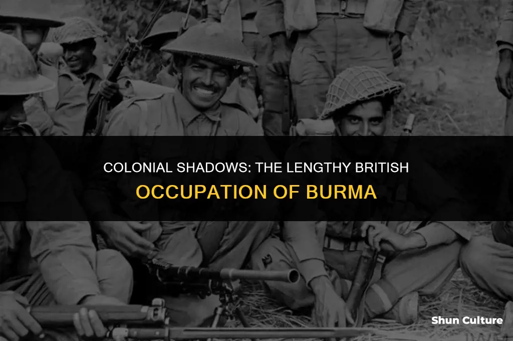 how long was burma occupied by the briths