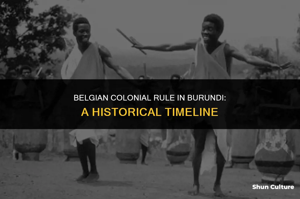 how long was burundi controlled by belgium