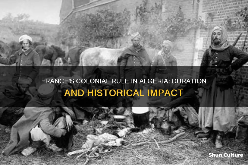 how long was france colonits of algeria