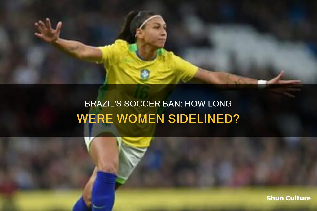 how long were women banned from playing soccer in brazil