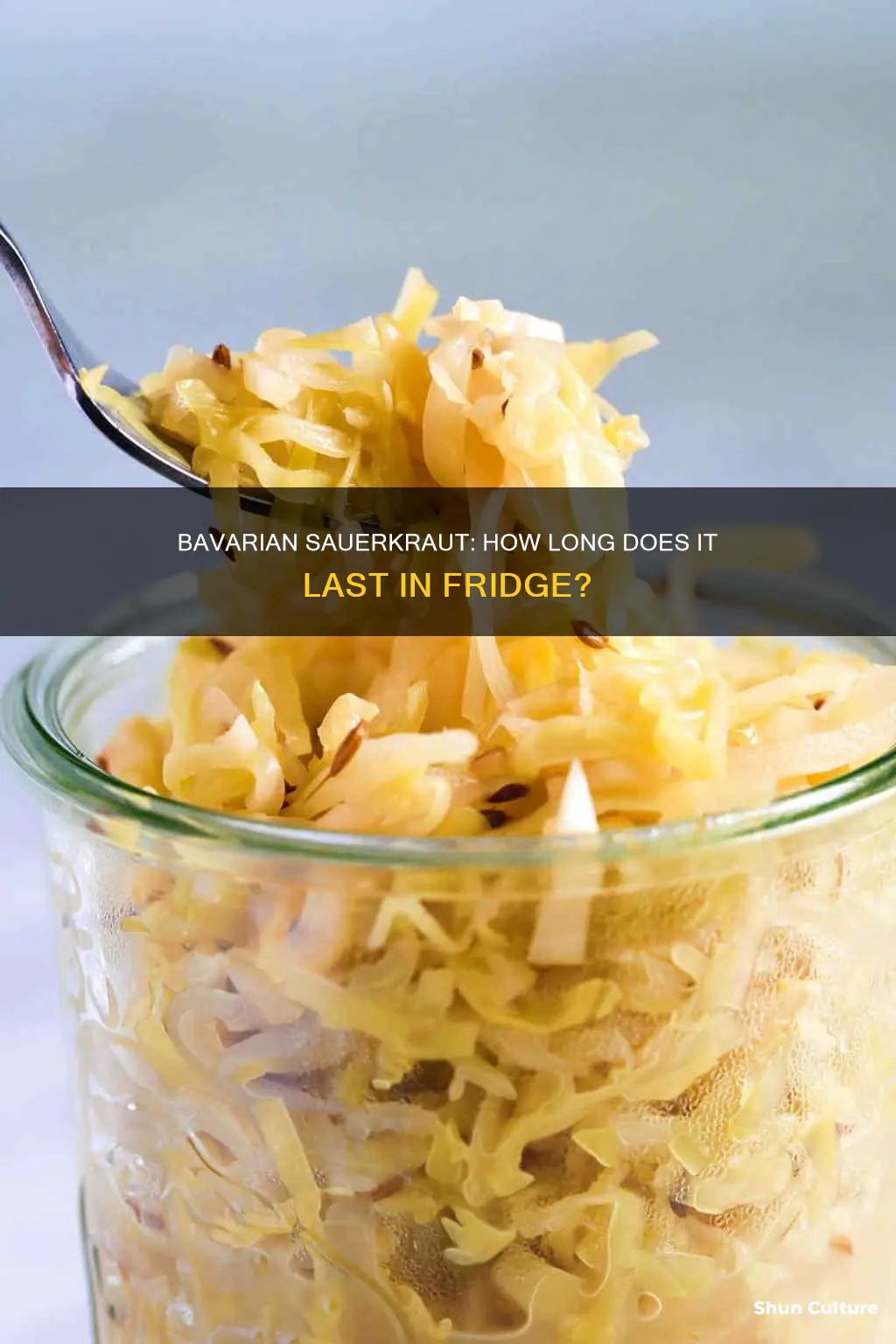 how long will bavarian sourkraut last in the refrigerator