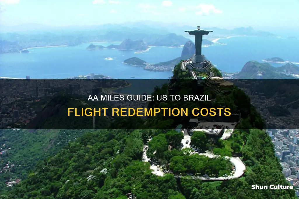 how many aa miles to go from us to brazil
