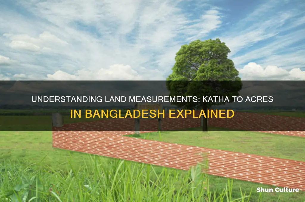 how many acres in a katha bangladesh