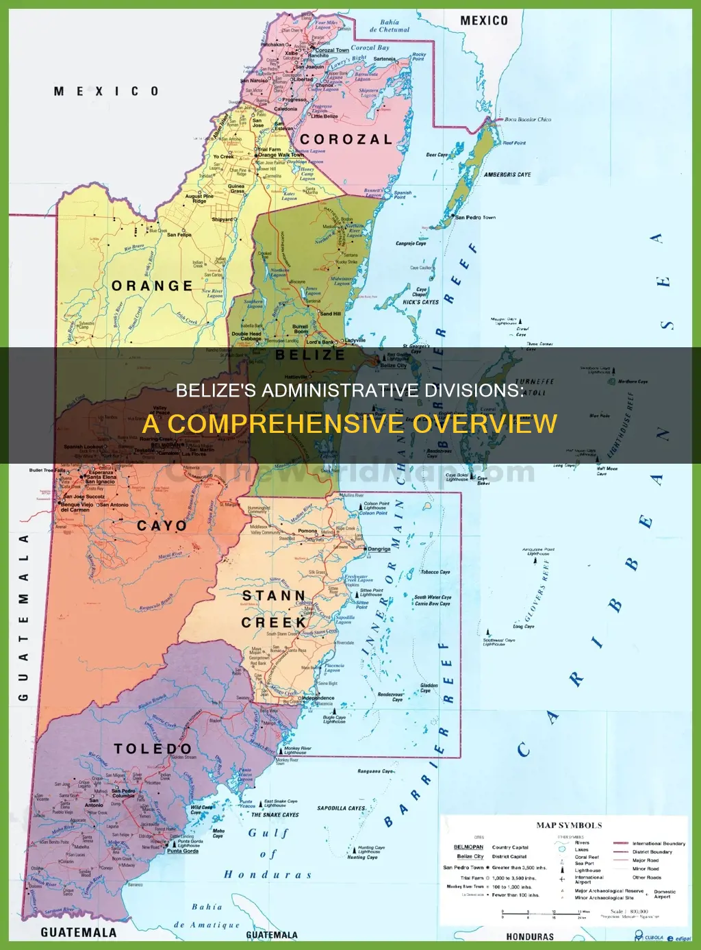 how many administrative districts does belize have