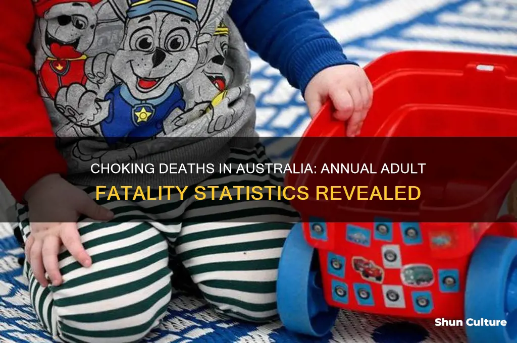 how many adults die from choking each year australia