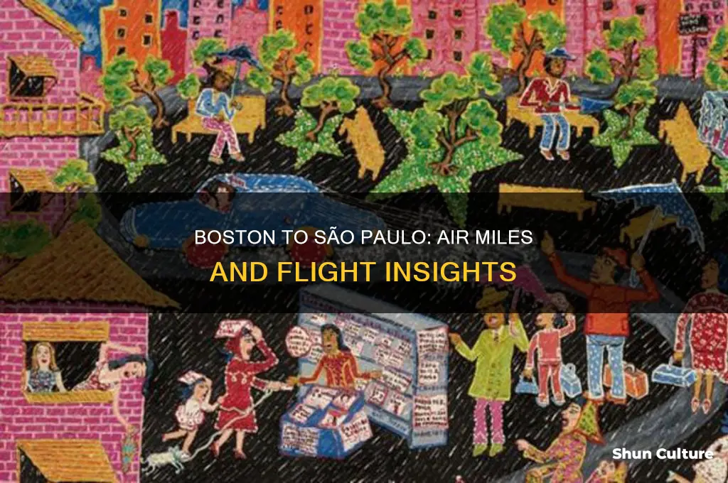 how many air miles from boston to sao paulo brazil