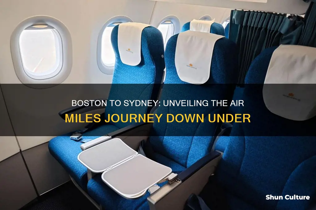 how many air miles from boston to sydney australia
