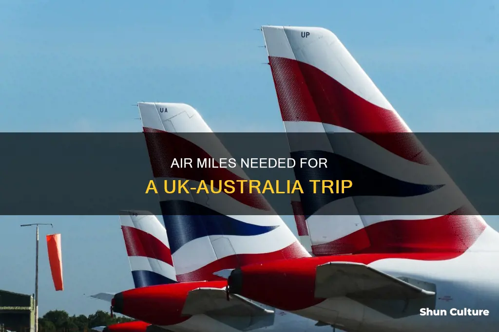 how many air miles to fly uk to australia