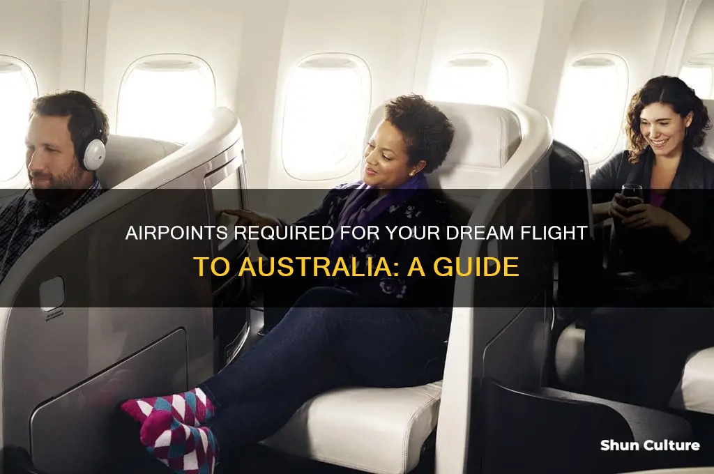 how many airpoints do I need to fly to australia