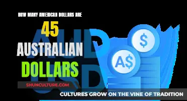 Exchange Rate: 45 Australian Dollars to American Dollars