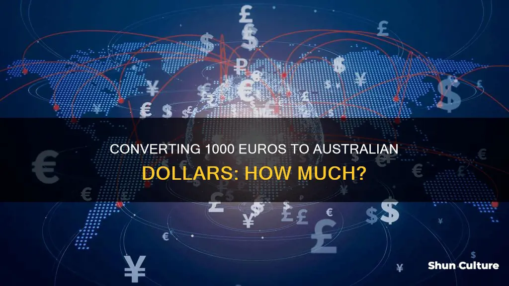 how many australian dollars is 1000 euros