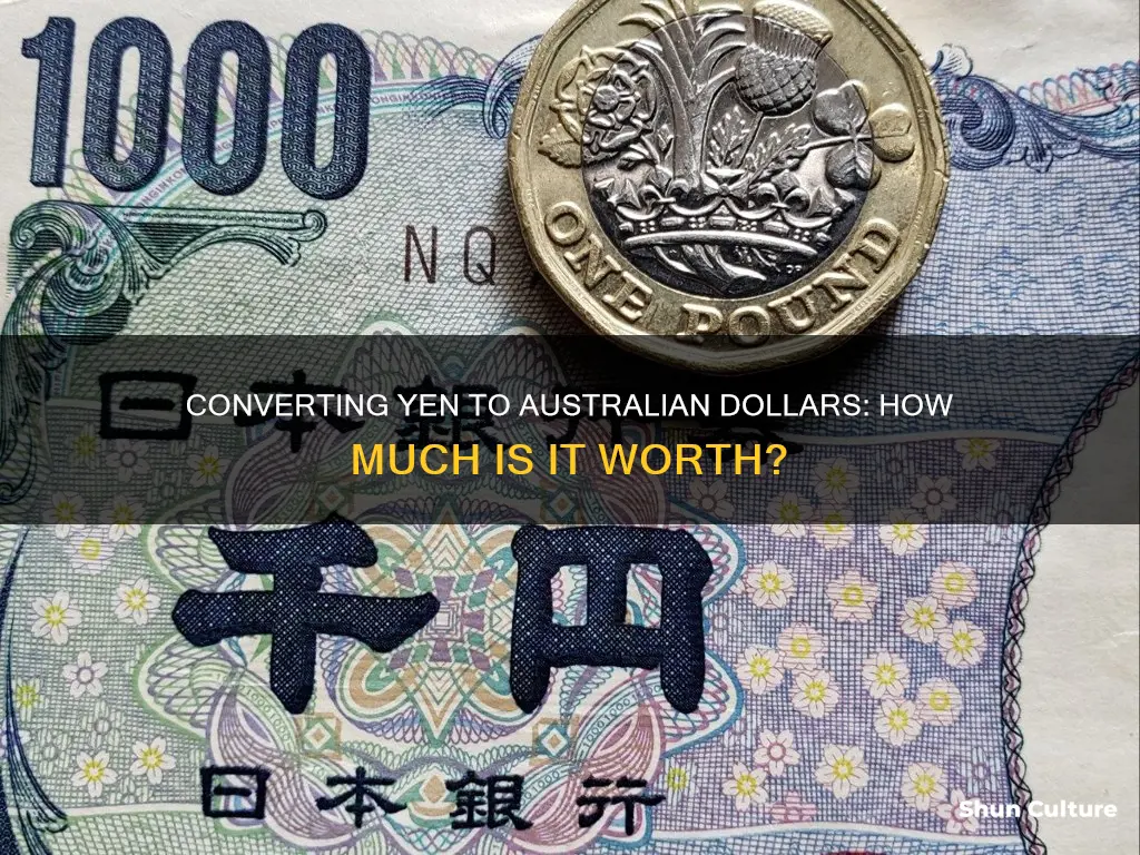 how many australian dollars is 1000 yen